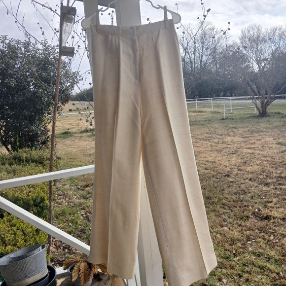 Vintage Charlotte Ford 100% Silk Wide Legged Pants Slacks Womens size Small - Picture 7 of 9